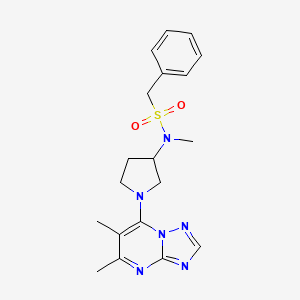 N-(1-{5,6-dimethyl-[1,2,4]triazolo[1,5-a]pyrimidin-7-yl}pyrrolidin-3-yl)-N-methyl-1-phenylmethanesulfonamide