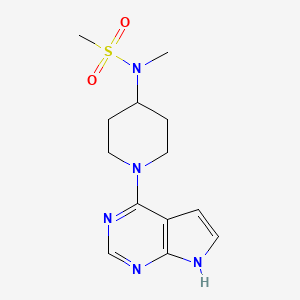 molecular formula C13H19N5O2S B6436292 N-methyl-N-(1-{7H-pyrrolo[2,3-d]pyrimidin-4-yl}piperidin-4-yl)methanesulfonamide CAS No. 2425455-32-7