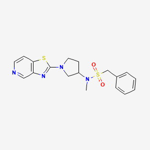 N-methyl-1-phenyl-N-(1-{[1,3]thiazolo[4,5-c]pyridin-2-yl}pyrrolidin-3-yl)methanesulfonamide