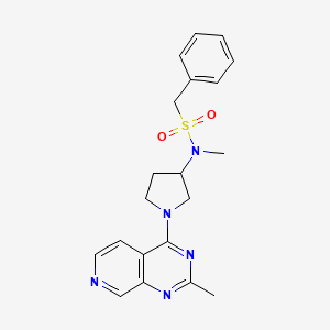 molecular formula C20H23N5O2S B6436324 N-methyl-N-(1-{2-methylpyrido[3,4-d]pyrimidin-4-yl}pyrrolidin-3-yl)-1-phenylmethanesulfonamide CAS No. 2548985-00-6