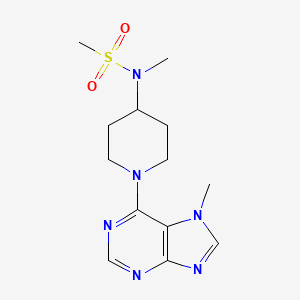 molecular formula C13H20N6O2S B6436334 N-methyl-N-[1-(7-methyl-7H-purin-6-yl)piperidin-4-yl]methanesulfonamide CAS No. 2549051-18-3