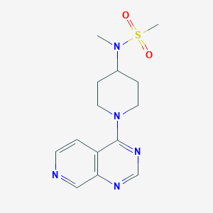molecular formula C14H19N5O2S B6436336 N-methyl-N-(1-{pyrido[3,4-d]pyrimidin-4-yl}piperidin-4-yl)methanesulfonamide CAS No. 2549015-72-5