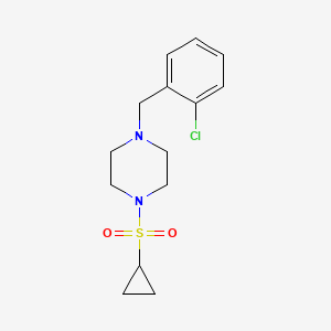 molecular formula C14H19ClN2O2S B6436393 1-[(2-chlorophenyl)methyl]-4-(cyclopropanesulfonyl)piperazine CAS No. 2549047-78-9