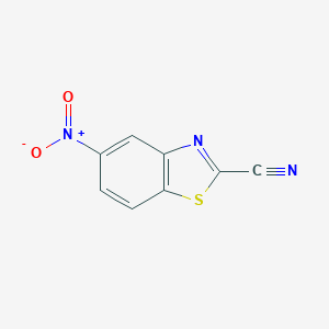 molecular formula C8H3N3O2S B064364 5-硝基苯并[d]噻唑-2-腈 CAS No. 188672-84-6