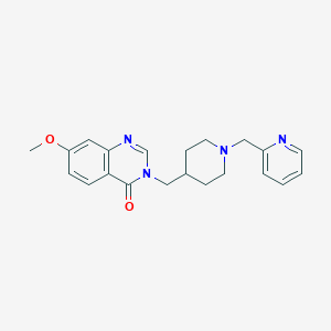 molecular formula C21H24N4O2 B6436403 7-methoxy-3-({1-[(pyridin-2-yl)methyl]piperidin-4-yl}methyl)-3,4-dihydroquinazolin-4-one CAS No. 2549034-38-8