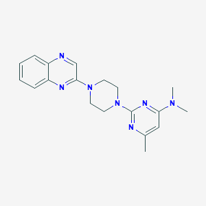 molecular formula C19H23N7 B6436423 N,N,6-trimethyl-2-[4-(quinoxalin-2-yl)piperazin-1-yl]pyrimidin-4-amine CAS No. 2549000-21-5