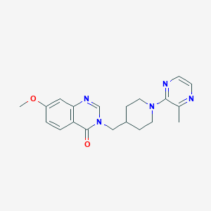 molecular formula C20H23N5O2 B6436429 7-methoxy-3-{[1-(3-methylpyrazin-2-yl)piperidin-4-yl]methyl}-3,4-dihydroquinazolin-4-one CAS No. 2549048-09-9