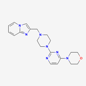 molecular formula C20H25N7O B6436446 4-{2-[4-({imidazo[1,2-a]pyridin-2-yl}methyl)piperazin-1-yl]pyrimidin-4-yl}morpholine CAS No. 2548998-38-3