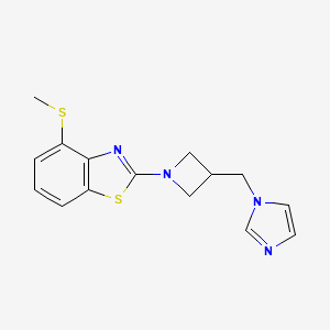 molecular formula C15H16N4S2 B6436509 2-{3-[(1H-imidazol-1-yl)methyl]azetidin-1-yl}-4-(methylsulfanyl)-1,3-benzothiazole CAS No. 2549017-46-9