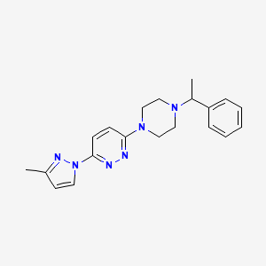 molecular formula C20H24N6 B6436577 3-(3-methyl-1H-pyrazol-1-yl)-6-[4-(1-phenylethyl)piperazin-1-yl]pyridazine CAS No. 2549063-73-0