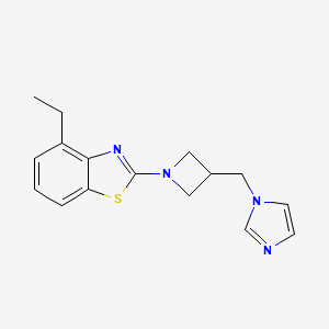 molecular formula C16H18N4S B6436585 4-ethyl-2-{3-[(1H-imidazol-1-yl)methyl]azetidin-1-yl}-1,3-benzothiazole CAS No. 2548979-59-3