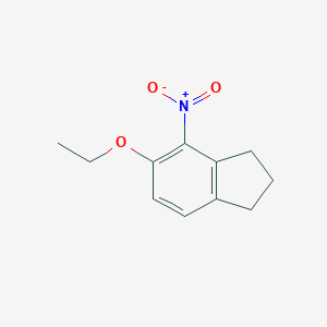 molecular formula C11H13NO3 B064366 5-ethoxy-4-nitro-2,3-dihydro-1H-indene CAS No. 163704-79-8