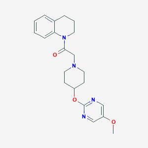 2-{4-[(5-methoxypyrimidin-2-yl)oxy]piperidin-1-yl}-1-(1,2,3,4-tetrahydroquinolin-1-yl)ethan-1-one