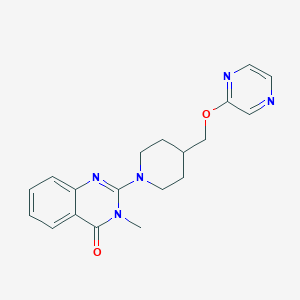molecular formula C19H21N5O2 B6436604 3-methyl-2-{4-[(pyrazin-2-yloxy)methyl]piperidin-1-yl}-3,4-dihydroquinazolin-4-one CAS No. 2549028-27-3