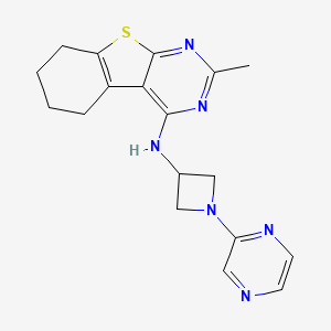 5-methyl-N-[1-(pyrazin-2-yl)azetidin-3-yl]-8-thia-4,6-diazatricyclo[7.4.0.0^{2,7}]trideca-1(9),2,4,6-tetraen-3-amine