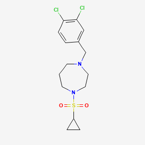 molecular formula C15H20Cl2N2O2S B6436609 1-(cyclopropanesulfonyl)-4-[(3,4-dichlorophenyl)methyl]-1,4-diazepane CAS No. 2548985-24-4