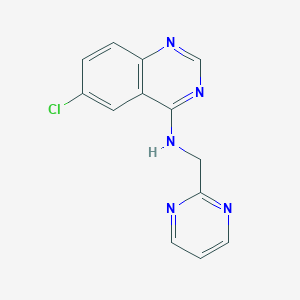 molecular formula C13H10ClN5 B6436615 6-chloro-N-[(pyrimidin-2-yl)methyl]quinazolin-4-amine CAS No. 2549019-13-6