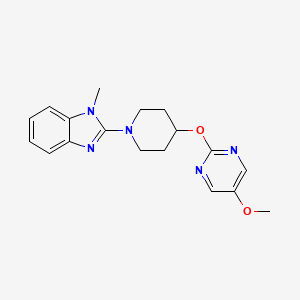 molecular formula C18H21N5O2 B6436618 2-{4-[(5-methoxypyrimidin-2-yl)oxy]piperidin-1-yl}-1-methyl-1H-1,3-benzodiazole CAS No. 2549052-06-2