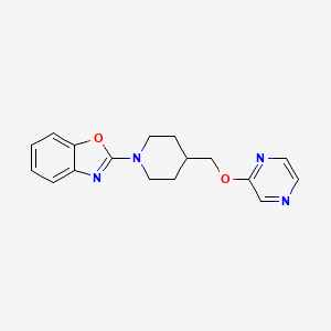 molecular formula C17H18N4O2 B6436622 2-{4-[(pyrazin-2-yloxy)methyl]piperidin-1-yl}-1,3-benzoxazole CAS No. 2549063-91-2