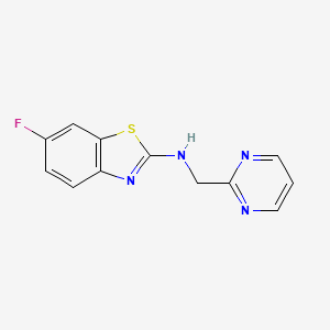 6-fluoro-N-[(pyrimidin-2-yl)methyl]-1,3-benzothiazol-2-amine