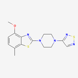molecular formula C15H17N5OS2 B6436632 4-methoxy-7-methyl-2-[4-(1,2,5-thiadiazol-3-yl)piperazin-1-yl]-1,3-benzothiazole CAS No. 2549019-29-4