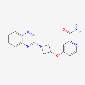 molecular formula C17H15N5O2 B6436668 4-{[1-(quinoxalin-2-yl)azetidin-3-yl]oxy}pyridine-2-carboxamide CAS No. 2549022-80-0