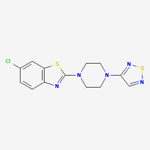 molecular formula C13H12ClN5S2 B6436677 6-chloro-2-[4-(1,2,5-thiadiazol-3-yl)piperazin-1-yl]-1,3-benzothiazole CAS No. 2548983-93-1