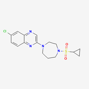 molecular formula C16H19ClN4O2S B6436695 6-chloro-2-[4-(cyclopropanesulfonyl)-1,4-diazepan-1-yl]quinoxaline CAS No. 2549011-42-7