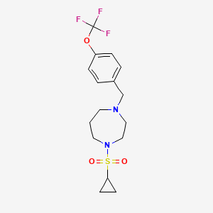 1-(cyclopropanesulfonyl)-4-{[4-(trifluoromethoxy)phenyl]methyl}-1,4-diazepane