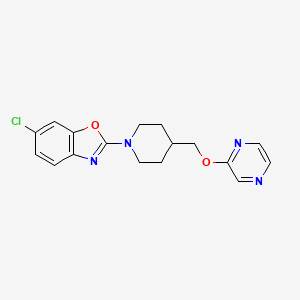molecular formula C17H17ClN4O2 B6436740 6-chloro-2-{4-[(pyrazin-2-yloxy)methyl]piperidin-1-yl}-1,3-benzoxazole CAS No. 2549053-19-0