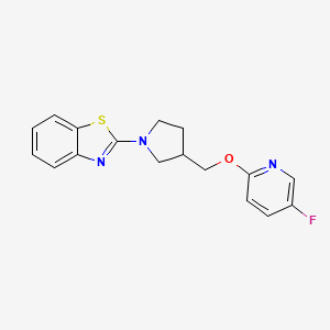 2-(3-{[(5-fluoropyridin-2-yl)oxy]methyl}pyrrolidin-1-yl)-1,3-benzothiazole