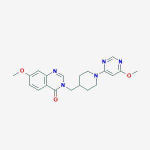 molecular formula C20H23N5O3 B6436784 7-methoxy-3-{[1-(6-methoxypyrimidin-4-yl)piperidin-4-yl]methyl}-3,4-dihydroquinazolin-4-one CAS No. 2549015-08-7