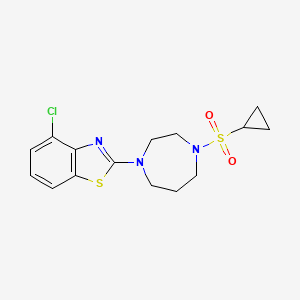 4-chloro-2-[4-(cyclopropanesulfonyl)-1,4-diazepan-1-yl]-1,3-benzothiazole