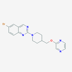 molecular formula C18H18BrN5O B6436849 6-bromo-2-{4-[(pyrazin-2-yloxy)methyl]piperidin-1-yl}quinazoline CAS No. 2549014-98-2