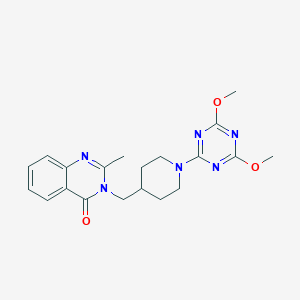 molecular formula C20H24N6O3 B6436854 3-{[1-(4,6-dimethoxy-1,3,5-triazin-2-yl)piperidin-4-yl]methyl}-2-methyl-3,4-dihydroquinazolin-4-one CAS No. 2549025-33-2