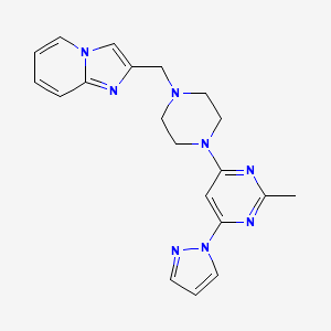 4-[4-({imidazo[1,2-a]pyridin-2-yl}methyl)piperazin-1-yl]-2-methyl-6-(1H-pyrazol-1-yl)pyrimidine