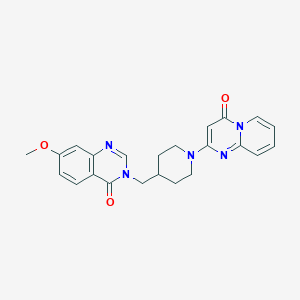 molecular formula C23H23N5O3 B6436929 7-methoxy-3-[(1-{4-oxo-4H-pyrido[1,2-a]pyrimidin-2-yl}piperidin-4-yl)methyl]-3,4-dihydroquinazolin-4-one CAS No. 2549004-12-6