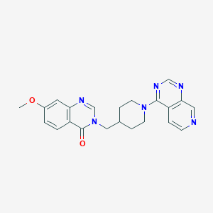 molecular formula C22H22N6O2 B6436933 7-methoxy-3-[(1-{pyrido[3,4-d]pyrimidin-4-yl}piperidin-4-yl)methyl]-3,4-dihydroquinazolin-4-one CAS No. 2549035-66-5