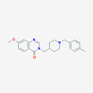 molecular formula C23H27N3O2 B6436970 7-methoxy-3-({1-[(4-methylphenyl)methyl]piperidin-4-yl}methyl)-3,4-dihydroquinazolin-4-one CAS No. 2548976-83-4