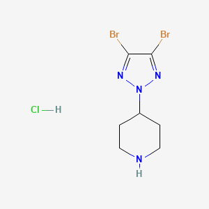 molecular formula C7H11Br2ClN4 B6436989 4-(4,5-dibromo-2H-1,2,3-triazol-2-yl)piperidine hydrochloride CAS No. 2549027-67-8