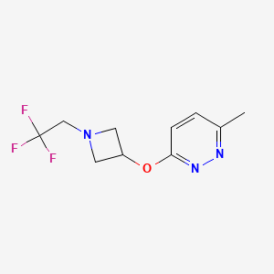molecular formula C10H12F3N3O B6437008 3-methyl-6-{[1-(2,2,2-trifluoroethyl)azetidin-3-yl]oxy}pyridazine CAS No. 2549014-75-5