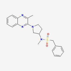 molecular formula C21H24N4O2S B6437011 N-methyl-N-[1-(3-methylquinoxalin-2-yl)pyrrolidin-3-yl]-1-phenylmethanesulfonamide CAS No. 2549041-79-2