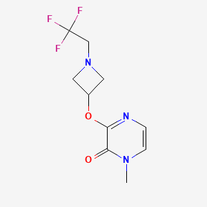 molecular formula C10H12F3N3O2 B6437021 1-methyl-3-{[1-(2,2,2-trifluoroethyl)azetidin-3-yl]oxy}-1,2-dihydropyrazin-2-one CAS No. 2549003-33-8