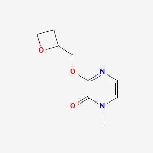 molecular formula C9H12N2O3 B6437031 1-methyl-3-[(oxetan-2-yl)methoxy]-1,2-dihydropyrazin-2-one CAS No. 2549010-92-4