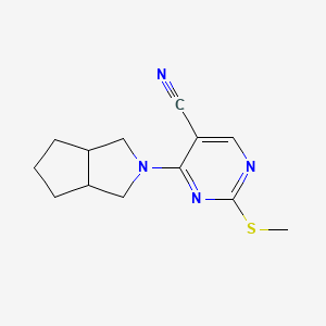 molecular formula C13H16N4S B6437057 2-(methylsulfanyl)-4-{octahydrocyclopenta[c]pyrrol-2-yl}pyrimidine-5-carbonitrile CAS No. 2548977-05-3
