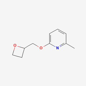 molecular formula C10H13NO2 B6437078 2-methyl-6-[(oxetan-2-yl)methoxy]pyridine CAS No. 2548992-28-3