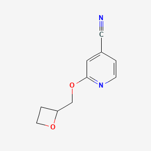 molecular formula C10H10N2O2 B6437106 2-[(oxetan-2-yl)methoxy]pyridine-4-carbonitrile CAS No. 2549002-21-1