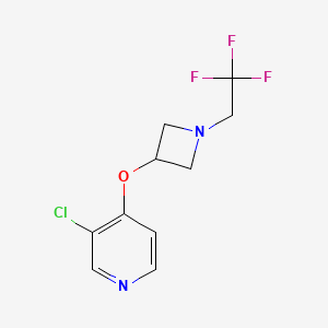 molecular formula C10H10ClF3N2O B6437115 3-chloro-4-{[1-(2,2,2-trifluoroethyl)azetidin-3-yl]oxy}pyridine CAS No. 2549038-70-0