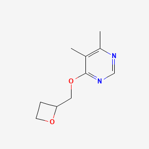 molecular formula C10H14N2O2 B6437123 4,5-dimethyl-6-[(oxetan-2-yl)methoxy]pyrimidine CAS No. 2548993-27-5