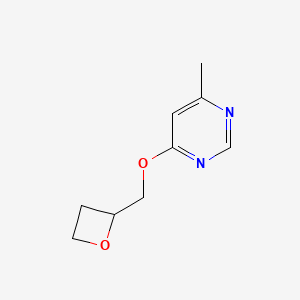 4-methyl-6-[(oxetan-2-yl)methoxy]pyrimidine